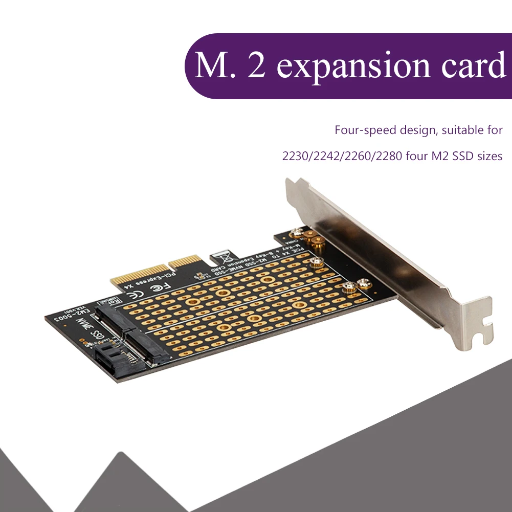 Dual M.2 SSD to PCI-Express 3.0 X4 Adapter Expansion Card for PCIe NVMe SATA M2 NGFF SSD 2230 2242 2260 2280
Dual M.2 SSD to PCI-Express 3.0 X4 Adapter Expansion Card for PCIe NVMe SATA M2 NGFF SSD 2230 2242 2260 2280
