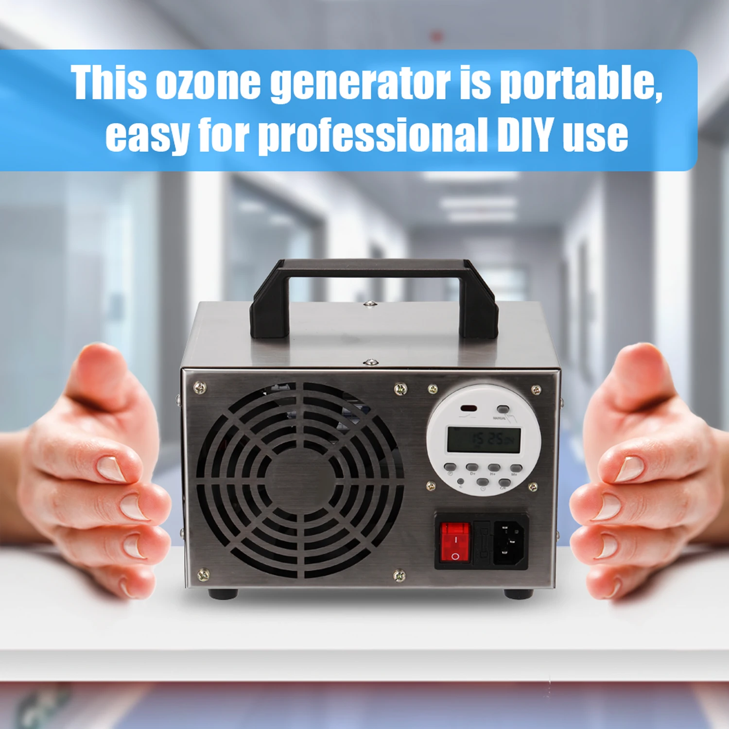 Ozone Generator Household Ozone Air Disinfector Purifier Stainless Steel Air Filter Disinfection Sterilization Timing Equipment
Ozone Generator Household Ozone Air Disinfector Purifier Stainless Steel Air Filter Disinfection Sterilization Timing Equipment