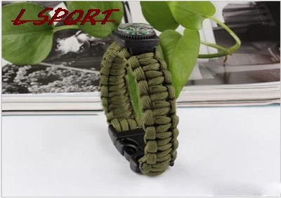 Camping Compass Parachute Cord Plastic Buckle Bracelets Survival Whistle Buckle Army Green
Camping Compass Parachute Cord Plastic Buckle Bracelets Survival Whistle Buckle Army Green