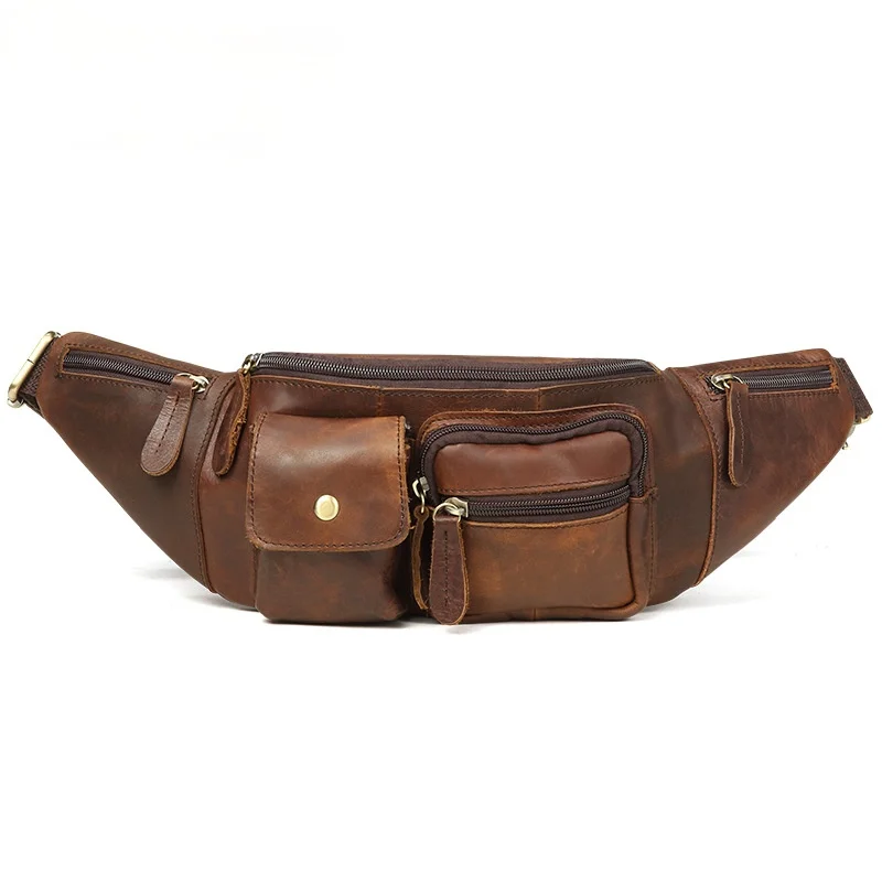 Men's Chest Bag Casual Fashion Genuine Leather Men's Bag Simple Design Retro Exquisite Cross-body Mobile Phone Waist Chest Bag
Men's Chest Bag Casual Fashion Genuine Leather Men's Bag Simple Design Retro Exquisite Cross-body Mobile Phone Waist Chest Bag