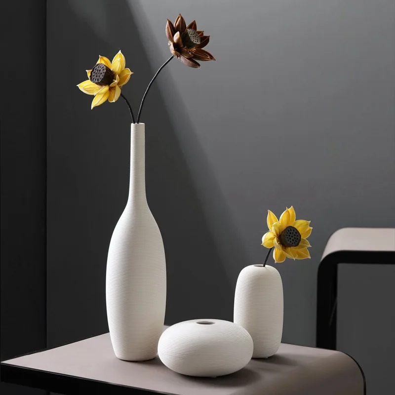 Modern Simple Vase Creative White Ceramic Tabletop Vase Table Decoration Living Room Decor Home Jarrones Home Decor BN50HP
Modern Simple Vase Creative White Ceramic Tabletop Vase Table Decoration Living Room Decor Home Jarrones Home Decor BN50HP