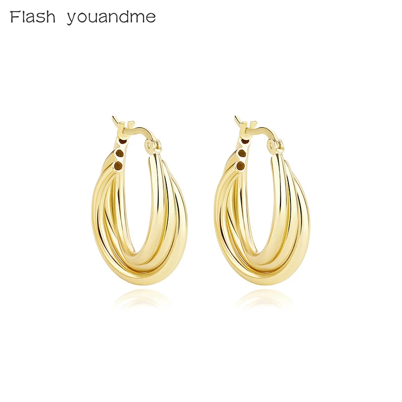 Real 925 Sterling Silver Triple Circle Hoops 18k Gold Earrings Minimalist Multi-Layer Stacked Tube Twist Piercing Earrings E113
Real 925 Sterling Silver Triple Circle Hoops 18k Gold Earrings Minimalist Multi-Layer Stacked Tube Twist Piercing Earrings E113