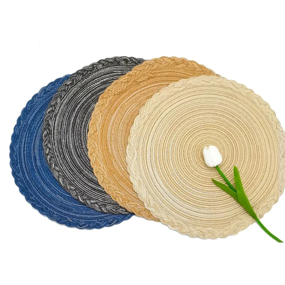 1pcs Woven Round Placemat Table Mat Pad Heat Resistant Bowls Coffee Cups Coaster Tableware Mat Decoration Kitchen Accessories
1pcs Woven Round Placemat Table Mat Pad Heat Resistant Bowls Coffee Cups Coaster Tableware Mat Decoration Kitchen Accessories