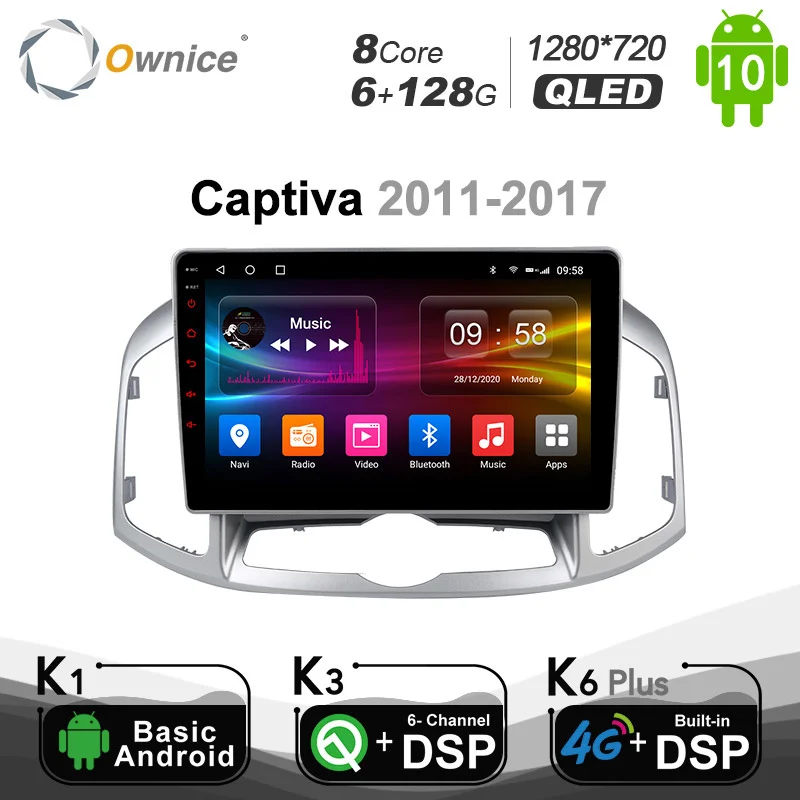 

Ownice Android 10,0 8-ядерный автомобильный DVD стерео для Chevrolet Captiva 2011 - 2017 радио GPS Navi мультимедиа аудио DSP 4G SPDIF 6G + 128G