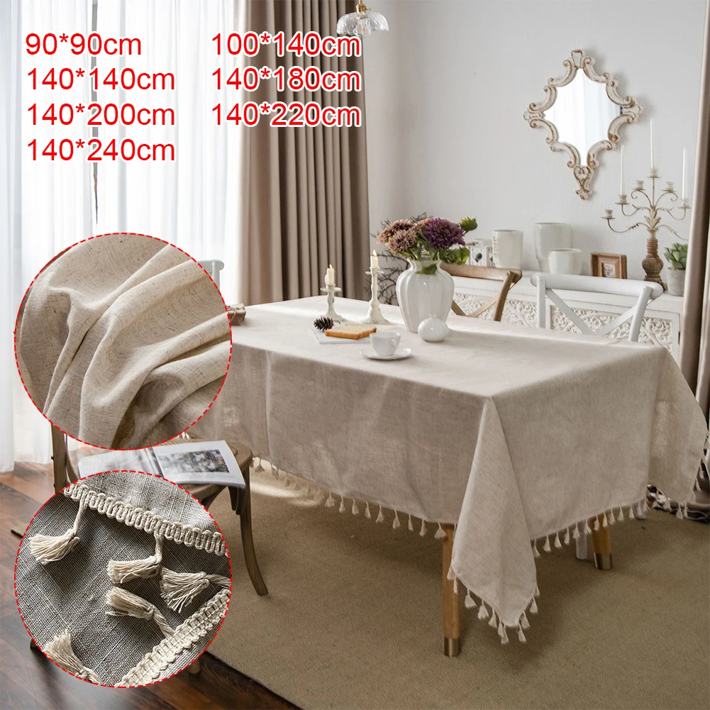 Retro Rectangular Tablecloth Linen Tassel Table Cover Simple Style Tabletop Decoration for Kitchen Party Dining Room mantel mesa
Retro Rectangular Tablecloth Linen Tassel Table Cover Simple Style Tabletop Decoration for Kitchen Party Dining Room mantel mesa