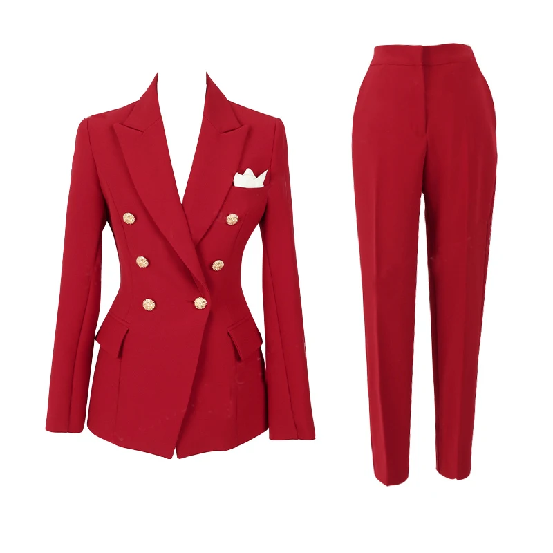 fashion new arrival comfortable office lady pant suits Double breasted slim blazer and long pants high quality elegant pant suit
fashion new arrival comfortable office lady pant suits Double breasted slim blazer and long pants high quality elegant pant suit