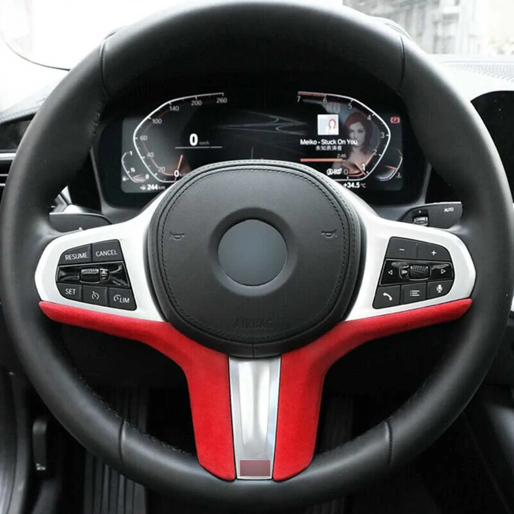 Alcantara Look Steering Wheel Decor Cover Trim For BMW 3 Series G20 2019 2020 Steering Wheel Cover Decoration
Alcantara Look Steering Wheel Decor Cover Trim For BMW 3 Series G20 2019 2020 Steering Wheel Cover Decoration