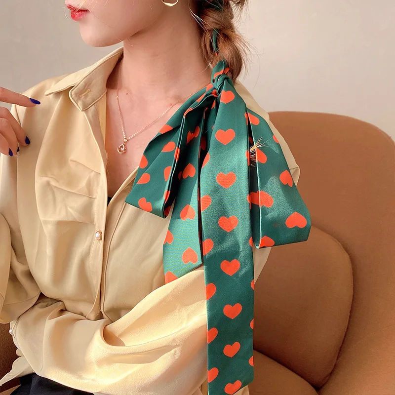 Love Heart Floral Print Satin Hair Ties Silk Scarf Long Ribbon Tie Bow Scarf Headband For Women Girls Neckerchief Bag Bandage
Love Heart Floral Print Satin Hair Ties Silk Scarf Long Ribbon Tie Bow Scarf Headband For Women Girls Neckerchief Bag Bandage