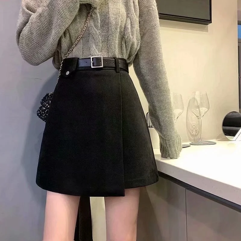 XUXI Woolen-Cloth Half-length Skirt Women High Waist Slimming Fashion Bag Hip A-Line Short Skirt Spring Autumn 2021 E3107
XUXI Woolen-Cloth Half-length Skirt Women High Waist Slimming Fashion Bag Hip A-Line Short Skirt Spring Autumn 2021 E3107