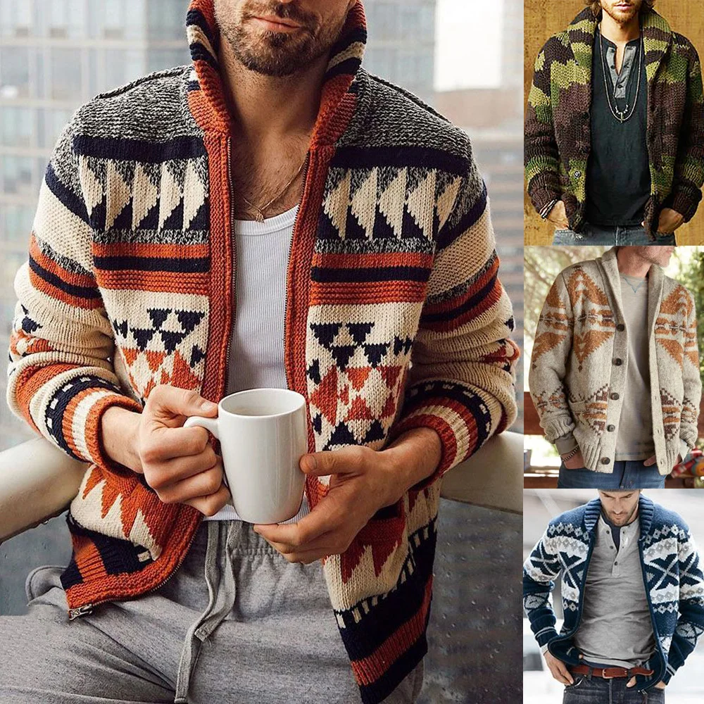 Newest Casual Printed Mens Cardigan Sweater Jacket Fashion Knitted Sweaters For Men Beige Autumn Spring Zipper Sweatercoat Tops
Newest Casual Printed Mens Cardigan Sweater Jacket Fashion Knitted Sweaters For Men Beige Autumn Spring Zipper Sweatercoat Tops