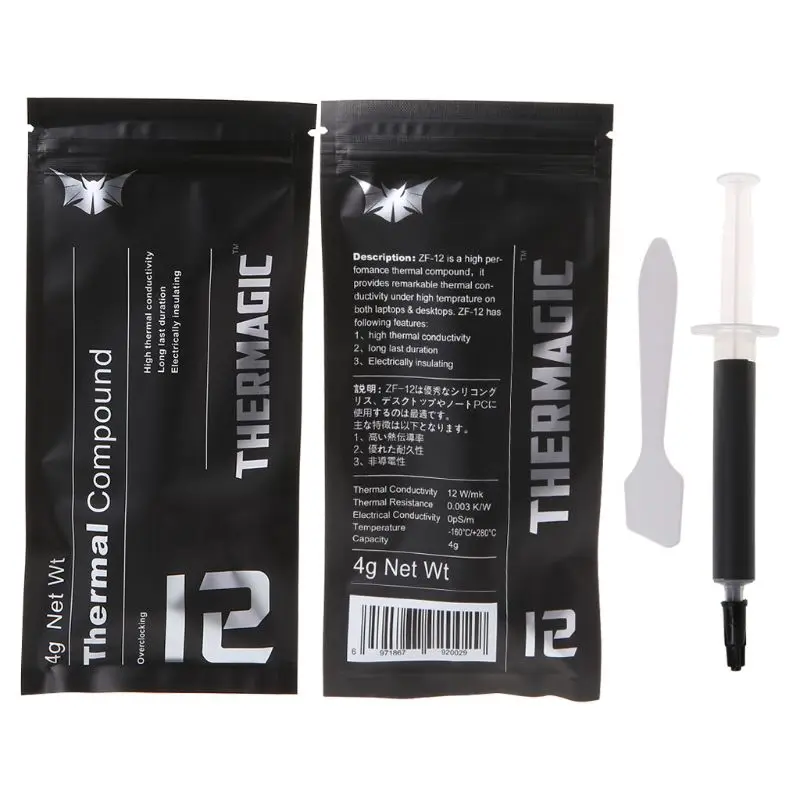 ZF-12 High Performance Thermal Conductive Grease Paste Processor CPU GPU Cooler Cooling Fan
ZF-12 High Performance Thermal Conductive Grease Paste Processor CPU GPU Cooler Cooling Fan