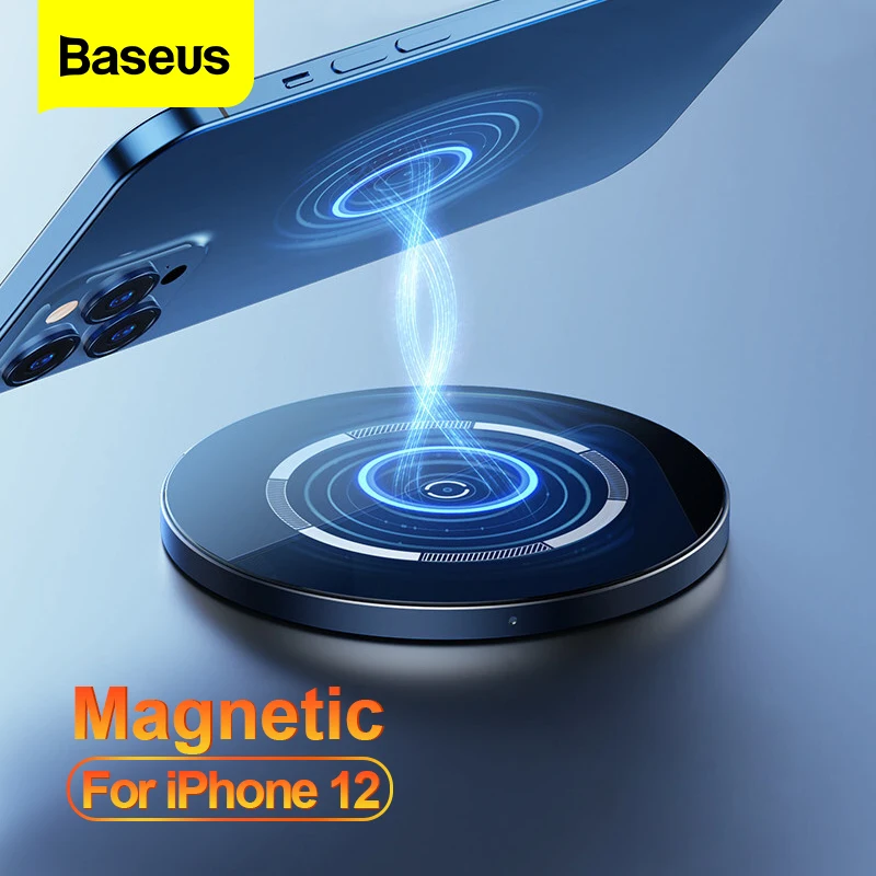 Магнитное Беспроводное зарядное устройство Baseus Qi для iPhone 12 Pro Max PD 15 Вт быстрая