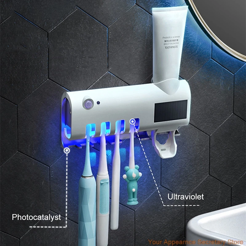 New Toothbrush Holder Automatic Toothpaste Dispenser With Cup Wall Mount Toiletries Storage Rack Bathroom Accessories Set
New Toothbrush Holder Automatic Toothpaste Dispenser With Cup Wall Mount Toiletries Storage Rack Bathroom Accessories Set