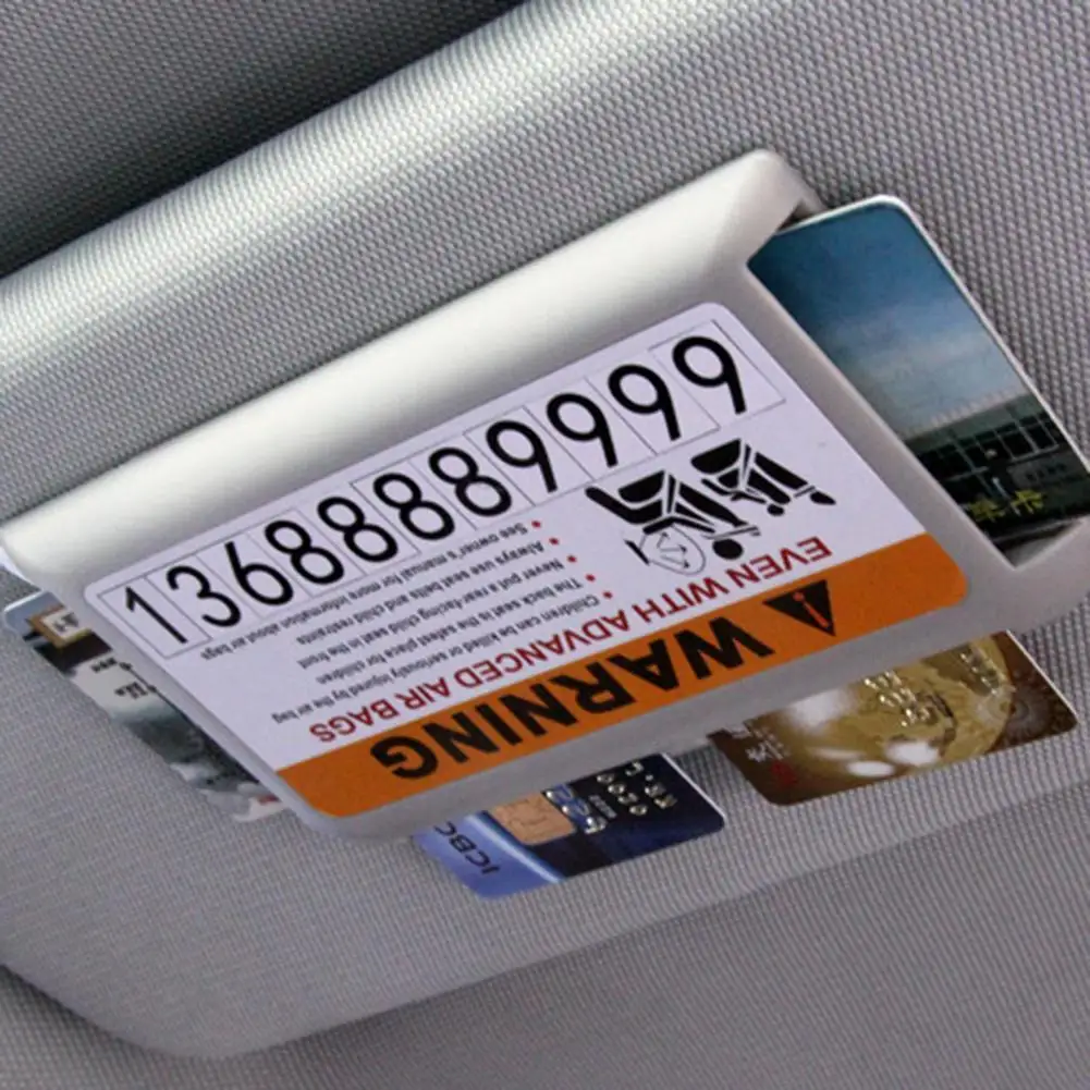 Многофункциональный автомобильный зажим для солнцезащитного козырька, табличка для временной парковки с номером телефона, автомобильная ...
Многофункциональный автомобильный зажим для солнцезащитного козырька, табличка для временной парковки с номером телефона, автомобильная ...