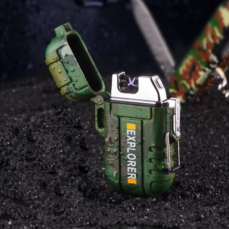 Double Arc Charging Lighter Outdoor Portable Waterproof and Windproof Cigarette Lighter Creative Personality with Safety Buckle
Double Arc Charging Lighter Outdoor Portable Waterproof and Windproof Cigarette Lighter Creative Personality with Safety Buckle
