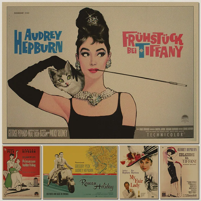 Retro Poster Vintage Retro Kraft Paper Antique Poster Wall Sticker Home Decora Audrey Hepburn Movie Poster
Retro Poster Vintage Retro Kraft Paper Antique Poster Wall Sticker Home Decora Audrey Hepburn Movie Poster