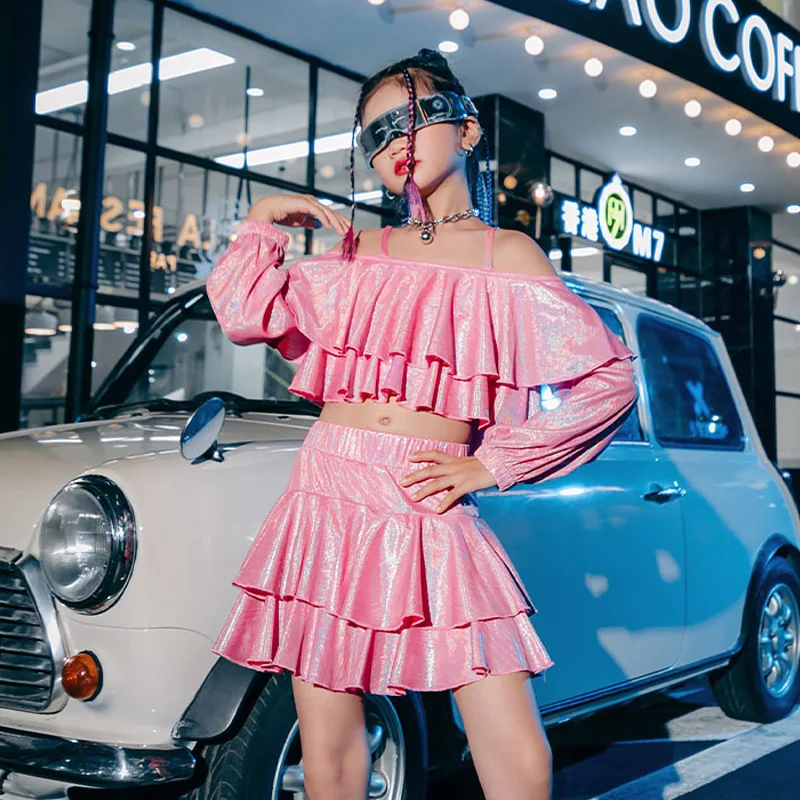 Pink Jazz Dancewear Girls Dancer Outfit Cheerleader Uniform Hip-Hop Clothes Concert Outfit Stage Costume Fashion Clothes 120-160
Pink Jazz Dancewear Girls Dancer Outfit Cheerleader Uniform Hip-Hop Clothes Concert Outfit Stage Costume Fashion Clothes 120-160