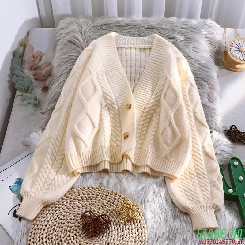 Lantern Sleeve Cardigan Knitted Sweater Women 2021 Autumn Winter Long Sleeve Solid Sweaters Coat & Jackets Women S-XXL
Lantern Sleeve Cardigan Knitted Sweater Women 2021 Autumn Winter Long Sleeve Solid Sweaters Coat & Jackets Women S-XXL