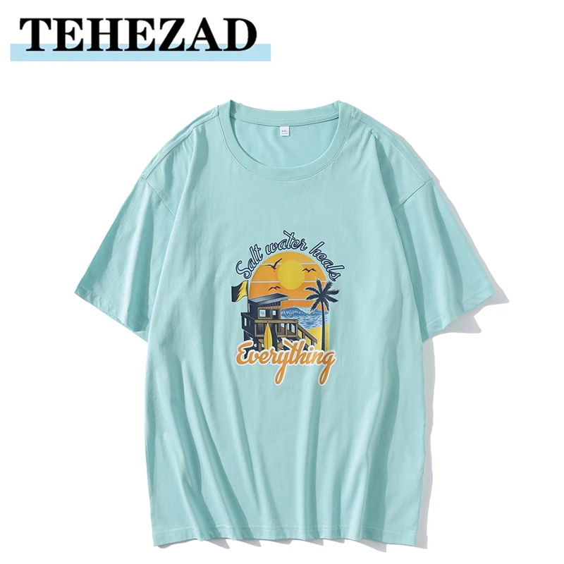 Spring/summer 2021 New O-Neck Men's Tee Island Beauty Print Print Short Sleeve for Men and Women In Large Size
Spring/summer 2021 New O-Neck Men's Tee Island Beauty Print Print Short Sleeve for Men and Women In Large Size