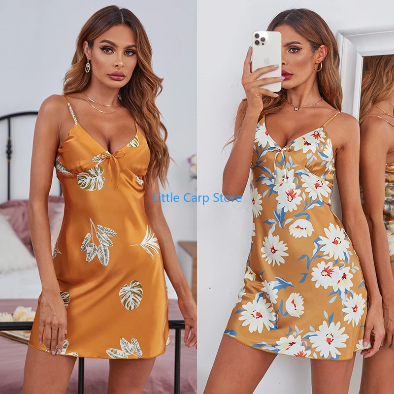 Women Sleepwear Sexy Nightwear Robe Femme Dress Sleep Tops Silk Nightgown Lingerie Roupas Dormir Vestidos Pijama Mujer Nuisette
Women Sleepwear Sexy Nightwear Robe Femme Dress Sleep Tops Silk Nightgown Lingerie Roupas Dormir Vestidos Pijama Mujer Nuisette