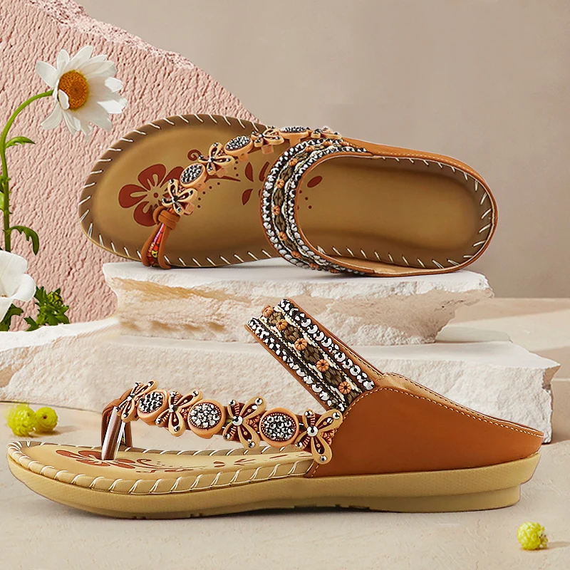 Sandals for Women Summer Light Weight Flower Print Sandal Roman Memory Foam Soft Sandals Sewing Rubber Slides Women's Flip-flops
Sandals for Women Summer Light Weight Flower Print Sandal Roman Memory Foam Soft Sandals Sewing Rubber Slides Women's Flip-flops