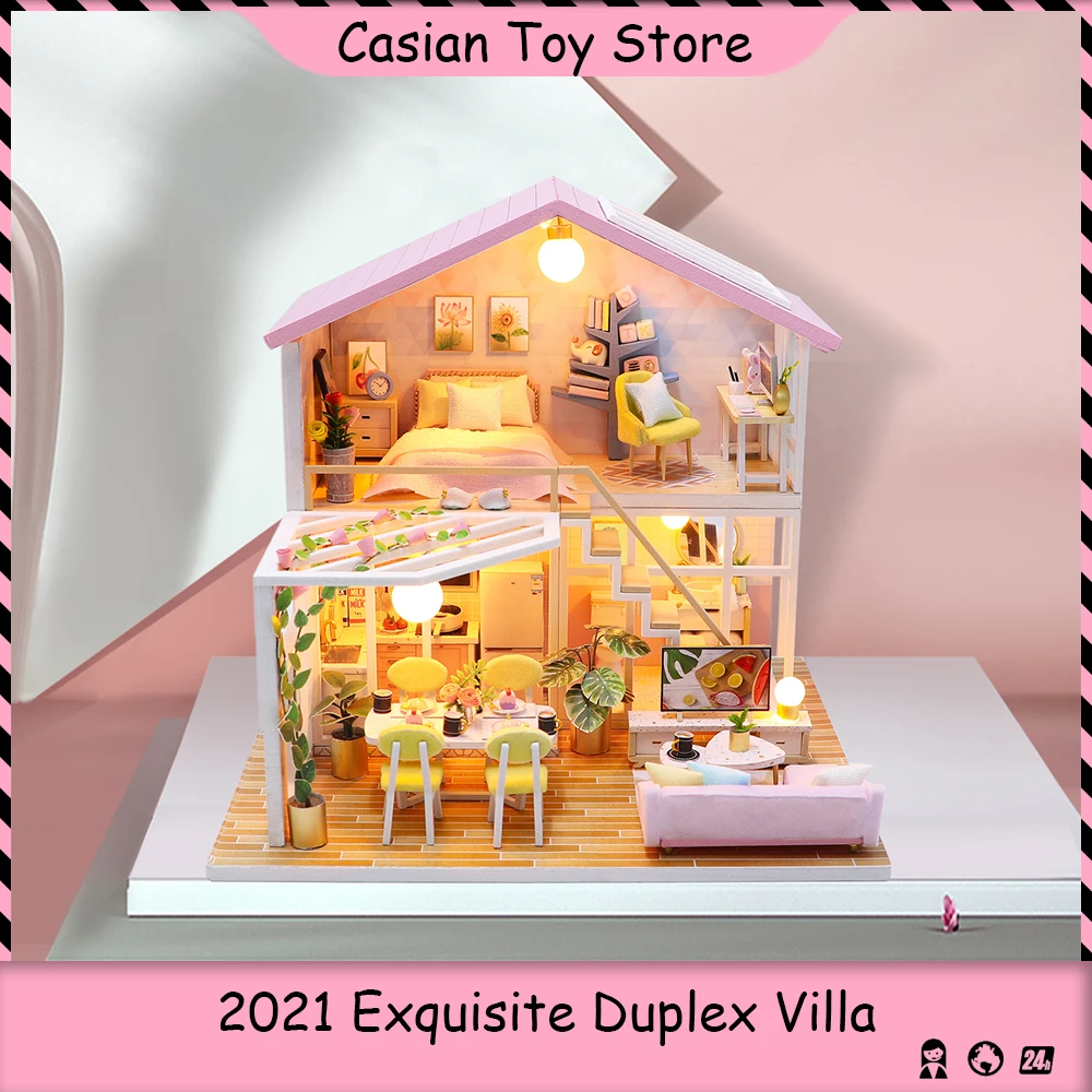 Diy Dollhouse 3D Wooden Miniature Building Kits Handmade Furnitures Doll House Model Tea House Birthday Gifts M2001
Diy Dollhouse 3D Wooden Miniature Building Kits Handmade Furnitures Doll House Model Tea House Birthday Gifts M2001