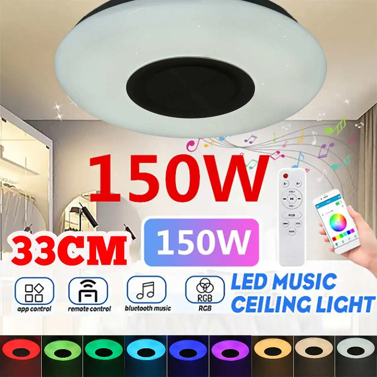 NEW 180-260V LED Ceiling Lamp Bluetooth Music Light Music Rhythm Gradient Color Mordern Ceiling Lights For Home Foyer Hallways
NEW 180-260V LED Ceiling Lamp Bluetooth Music Light Music Rhythm Gradient Color Mordern Ceiling Lights For Home Foyer Hallways