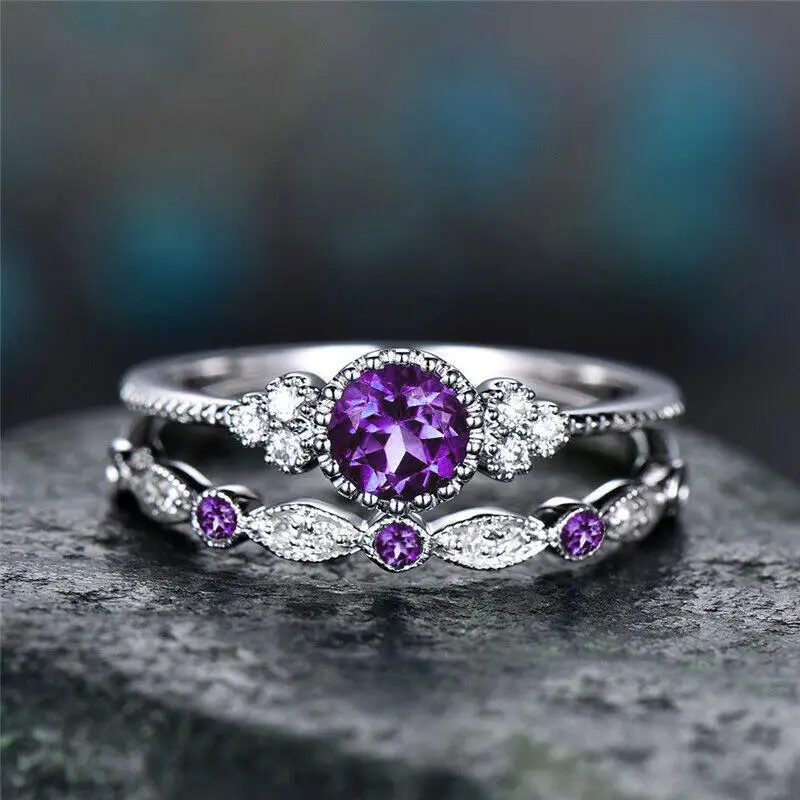 2Pcs/Set Luxury Green Blue Stone Crystal Finger Rings For Women Sliver Color Wedding Engagement Bands Jewelry Gifts 2021 New
2Pcs/Set Luxury Green Blue Stone Crystal Finger Rings For Women Sliver Color Wedding Engagement Bands Jewelry Gifts 2021 New