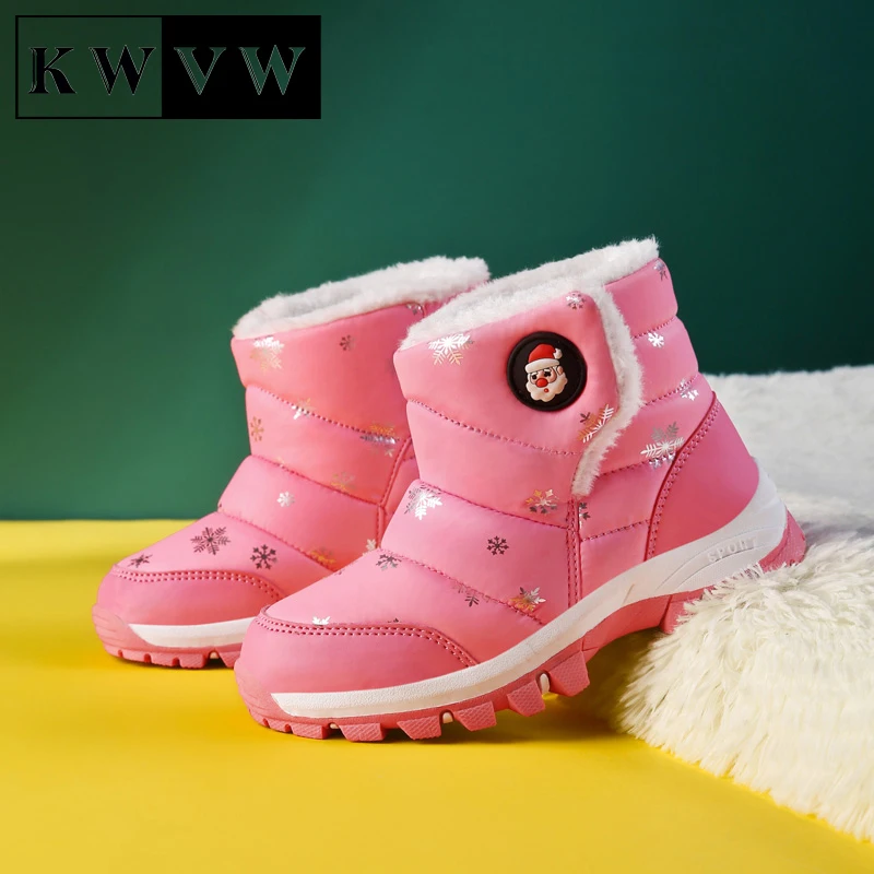 Girl Winter Boots Cotton Warm Kids Outdoor Casual Booties Santa Claus Cartoon Children Snow Non-slip Shoes Activity Supplies 
Girl Winter Boots Cotton Warm Kids Outdoor Casual Booties Santa Claus Cartoon Children Snow Non-slip Shoes Activity Supplies