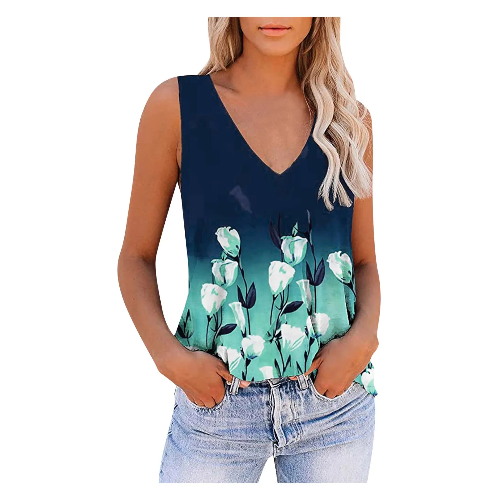 Tops Women Fashion Sleeveless V-neck Workout Tops Printed Casual Athletic Shirts Blusa De Frio Feminina Ropa Mujer Футболка Y2k
Tops Women Fashion Sleeveless V-neck Workout Tops Printed Casual Athletic Shirts Blusa De Frio Feminina Ropa Mujer Футболка Y2k