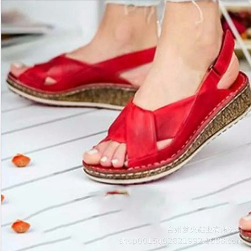 Women Sandals Summer Female Shoes Woman Peep-toe Wedge Comfortable Sandals Slip-on Flat Sandals Female Sandalias 36-43
Women Sandals Summer Female Shoes Woman Peep-toe Wedge Comfortable Sandals Slip-on Flat Sandals Female Sandalias 36-43