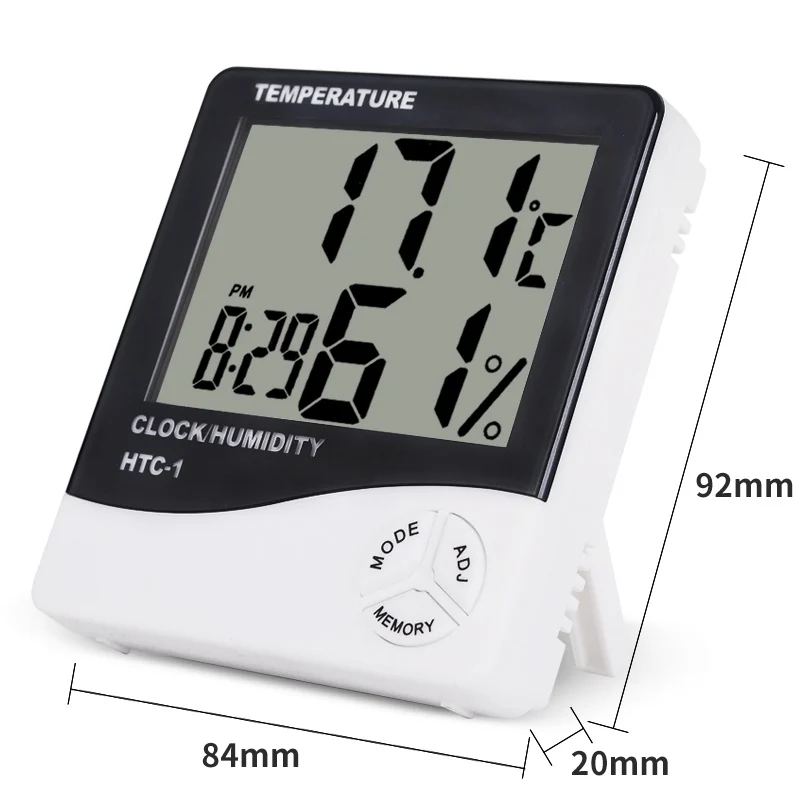Desktop Digital Clocks Indoor Room LCD Electronic Temperature Humidity Meter Digital Thermometer Alarm Clock
Desktop Digital Clocks Indoor Room LCD Electronic Temperature Humidity Meter Digital Thermometer Alarm Clock