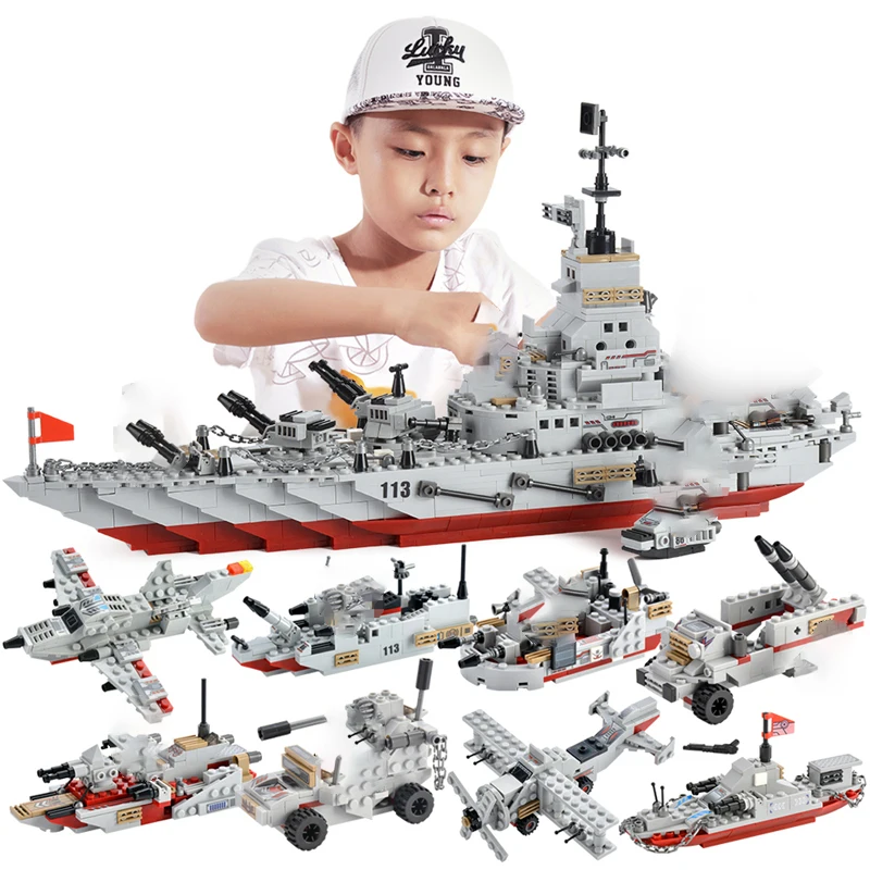 1000+ PCS Military Warship Navy Aircraft Army Figures Building Blocks Army Warship Construction Bricks Children Toy Mould King
1000+ PCS Military Warship Navy Aircraft Army Figures Building Blocks Army Warship Construction Bricks Children Toy Mould King