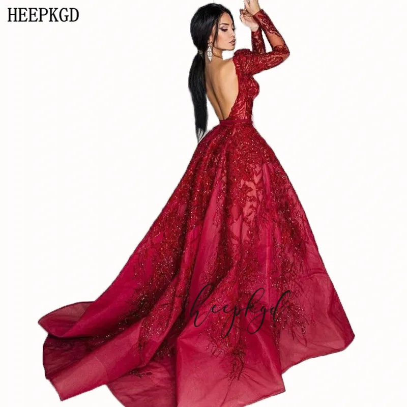 Luxury Saudi Arabic Evening Dress Long Sleeves High Slit Glitter Beading Burgundy Special Occasion Dresses For Women Customize
Luxury Saudi Arabic Evening Dress Long Sleeves High Slit Glitter Beading Burgundy Special Occasion Dresses For Women Customize
