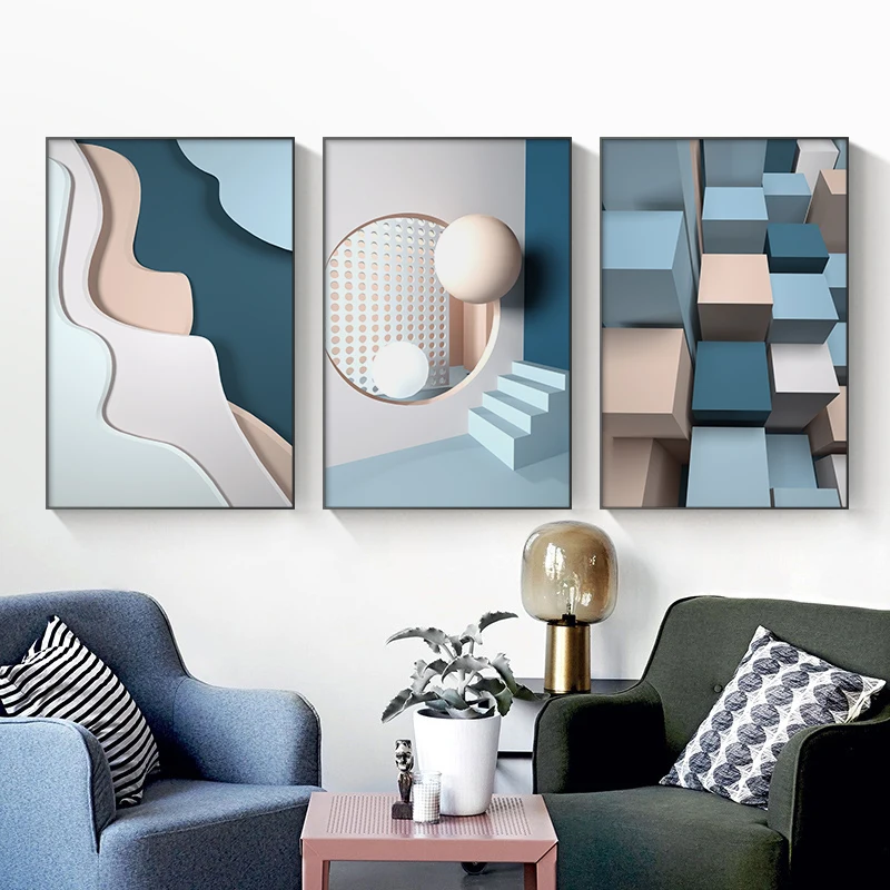3D Abstract Style Module Canvas Painting Wall Art Nordic Posters and Prints Wall Pictures for Living Room Decoration Frameless
3D Abstract Style Module Canvas Painting Wall Art Nordic Posters and Prints Wall Pictures for Living Room Decoration Frameless