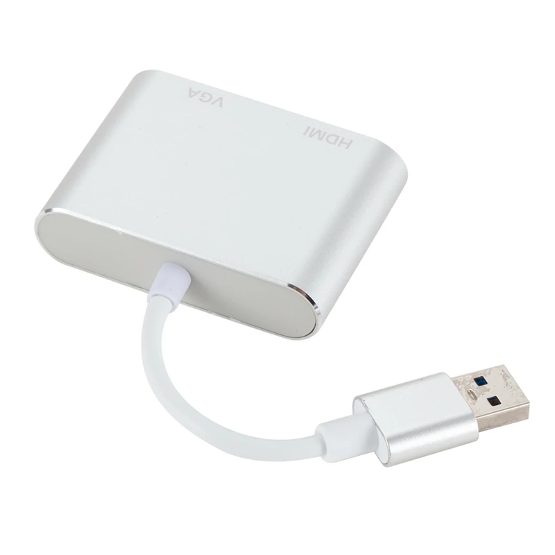 Usb3.0 To Hdmi Vga Adapter 4K Hd 1080P Multi-Display 2-In-1 Usb To Hdmi Converter Audio Video Cable For Computer 
Usb3.0 To Hdmi Vga Adapter 4K Hd 1080P Multi-Display 2-In-1 Usb To Hdmi Converter Audio Video Cable For Computer
