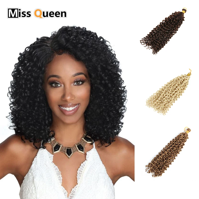 MISS QUEEN 12 "Длинные Синтетические Омбре странные кудрявые Marly коса крючком