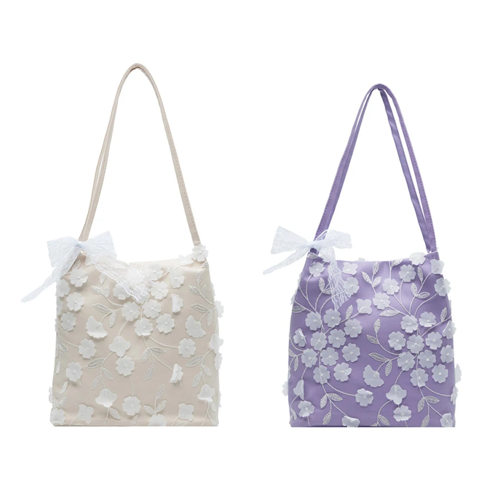Lace Mini Shoulder Bags for Women's Female Shopper Bag Niche Designers Handbag Embroidery Bag with Daisies Small Canvas Tote
Lace Mini Shoulder Bags for Women's Female Shopper Bag Niche Designers Handbag Embroidery Bag with Daisies Small Canvas Tote