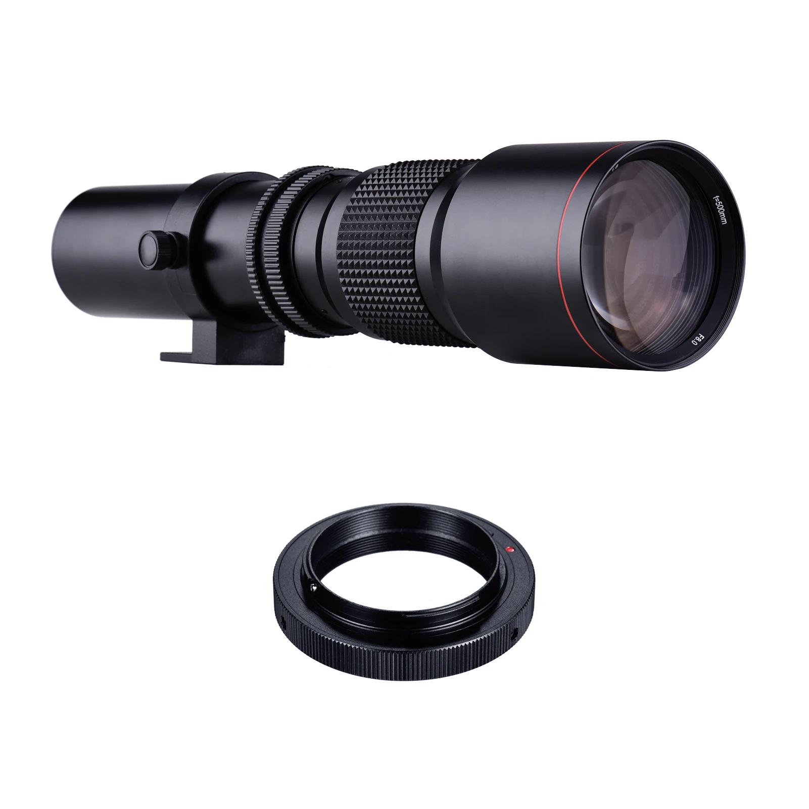500 мм F/8 0-32 супер телеобъектив ручной зум + Т-образное крепление к F-Mount адаптер