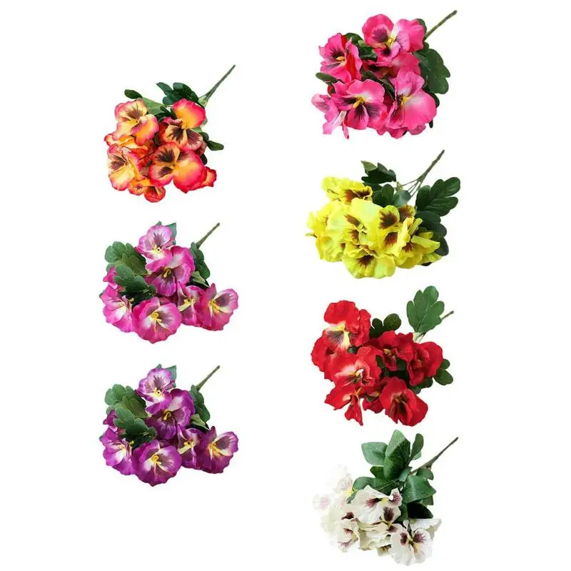 10 Heads Artificial Pansy Flowers Silk Plants Outdoor for Hall Restaurant Hotel Decor Table Centerpieces Wedding Wall Flower
10 Heads Artificial Pansy Flowers Silk Plants Outdoor for Hall Restaurant Hotel Decor Table Centerpieces Wedding Wall Flower