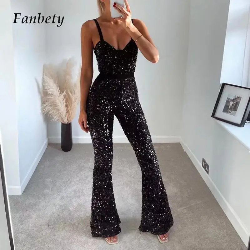 2022 New Summer Spring Office Commute Solid Jumpsuits Sling Sexy Jumpsuit Elegant V Neck Backless Bodycon Playsuit Women Mujers
2022 New Summer Spring Office Commute Solid Jumpsuits Sling Sexy Jumpsuit Elegant V Neck Backless Bodycon Playsuit Women Mujers