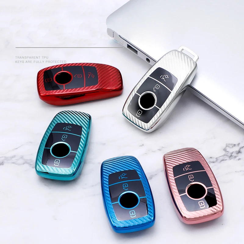 Carbon Fiber TPU Full Cover Car Key Case Shell Bag Protective For Mercedes Benz 2017 E Class W213 2018 S class Auto Accessories 
Carbon Fiber TPU Full Cover Car Key Case Shell Bag Protective For Mercedes Benz 2017 E Class W213 2018 S class Auto Accessories