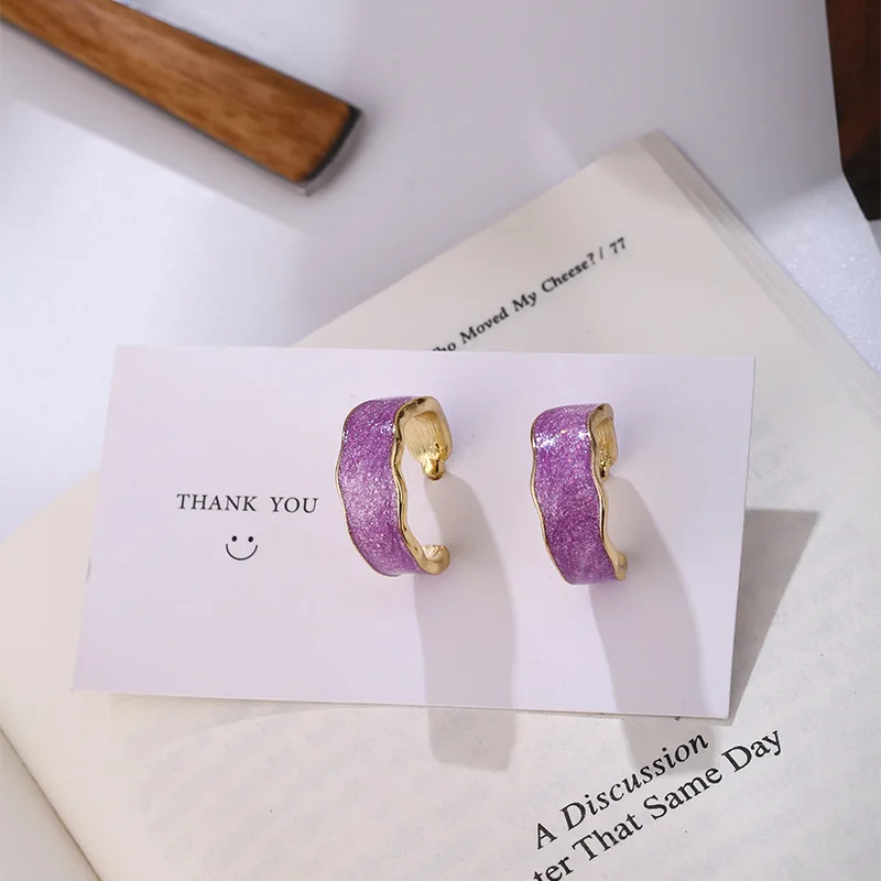 2020 Trendy Colorful Enamel Open Circle Hoop Earrings Geometry C-shaped Round Earrings For Women Girl Party Jewelry Gift
2020 Trendy Colorful Enamel Open Circle Hoop Earrings Geometry C-shaped Round Earrings For Women Girl Party Jewelry Gift