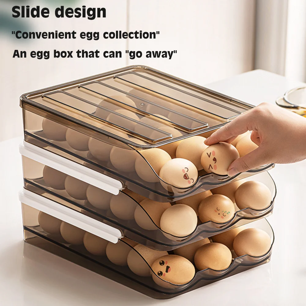New Automatic Rolling Egg Box Kitchen Items Refrigerator Storage Organizer Household Transparent Drawer Tray Space Saver
New Automatic Rolling Egg Box Kitchen Items Refrigerator Storage Organizer Household Transparent Drawer Tray Space Saver