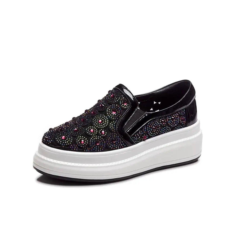 Vichelo Hot round toe thick bottom comfortable high quality rhinestone decorations gorgeous lady slip on vulcanized shoes L57
Vichelo Hot round toe thick bottom comfortable high quality rhinestone decorations gorgeous lady slip on vulcanized shoes L57