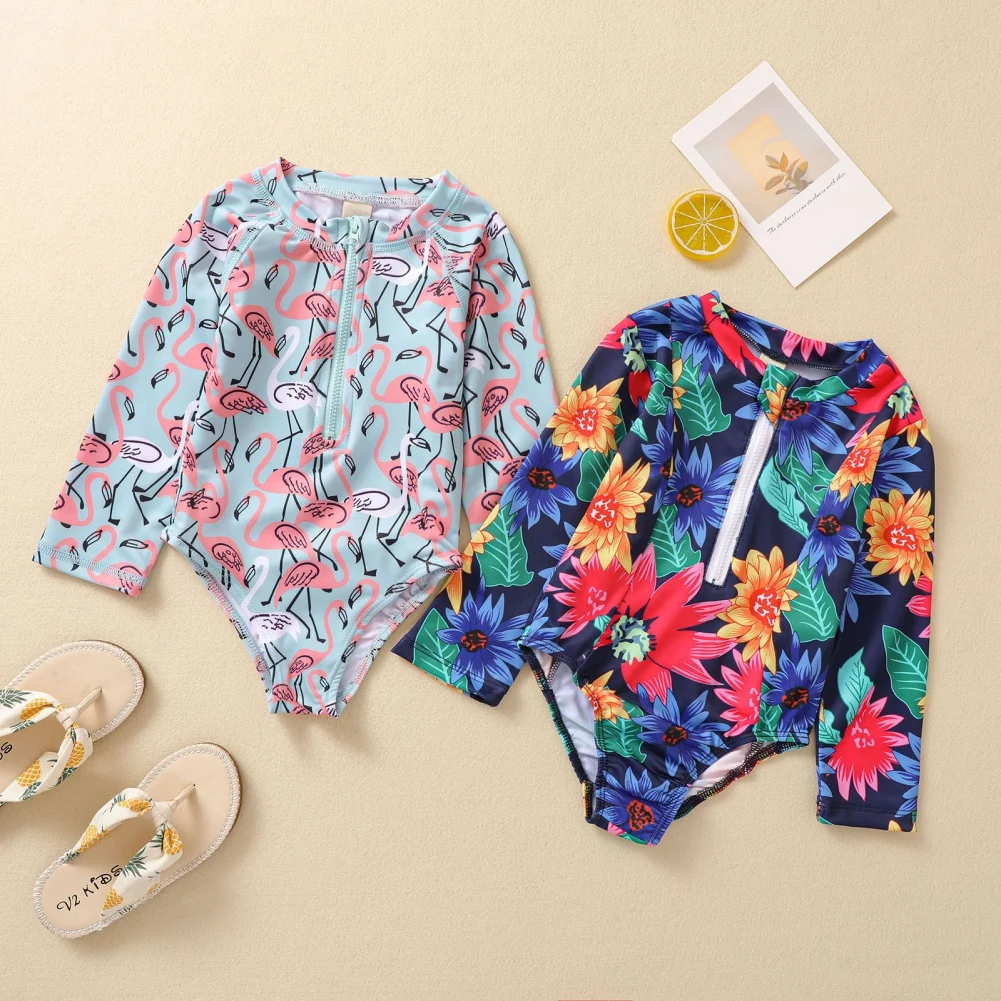 Long Sleeve Swimsuit for Girls Flower Cartoon Print Kids Bikini Children Swimwear One Piece Swimming Suit with Zipper
Long Sleeve Swimsuit for Girls Flower Cartoon Print Kids Bikini Children Swimwear One Piece Swimming Suit with Zipper