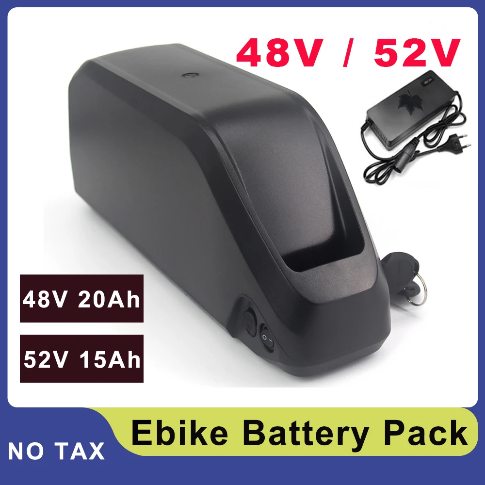 48V 20Ah Electric Bicycle Battery Pack 52Volt Polly Downtube 18650 Lithium Batteria For Mtb Ebike Power 1000W 1500W With Charger
48V 20Ah Electric Bicycle Battery Pack 52Volt Polly Downtube 18650 Lithium Batteria For Mtb Ebike Power 1000W 1500W With Charger