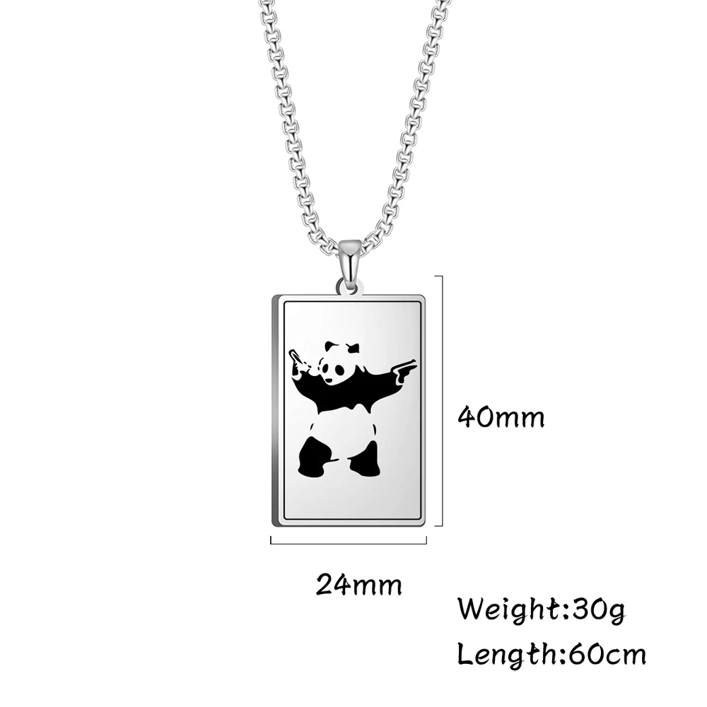 My Shape Punk Panda Pendant Necklace for Men Women Gold Silver Color Stainless Steel Necklaces Fashion Party Jewelry Funny Gifts
My Shape Punk Panda Pendant Necklace for Men Women Gold Silver Color Stainless Steel Necklaces Fashion Party Jewelry Funny Gifts