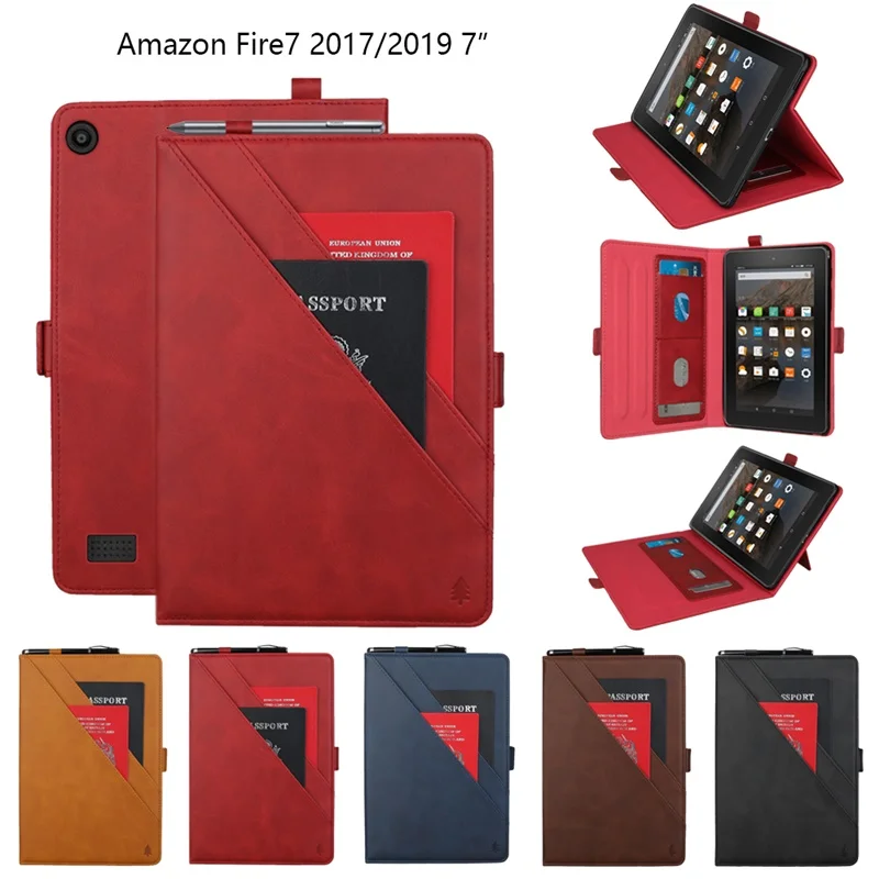 Чехол для Amazon New Fire 7 2017 2019, чехол для планшета, кожаный чехол со слотом для карты и подставкой, чехол для kindle fire 7 9-го поколения 
Чехол для Amazon New Fire 7 2017 2019, чехол для планшета, кожаный чехол со слотом для карты и подставкой, чехол для kindle fire 7 9-го поколения