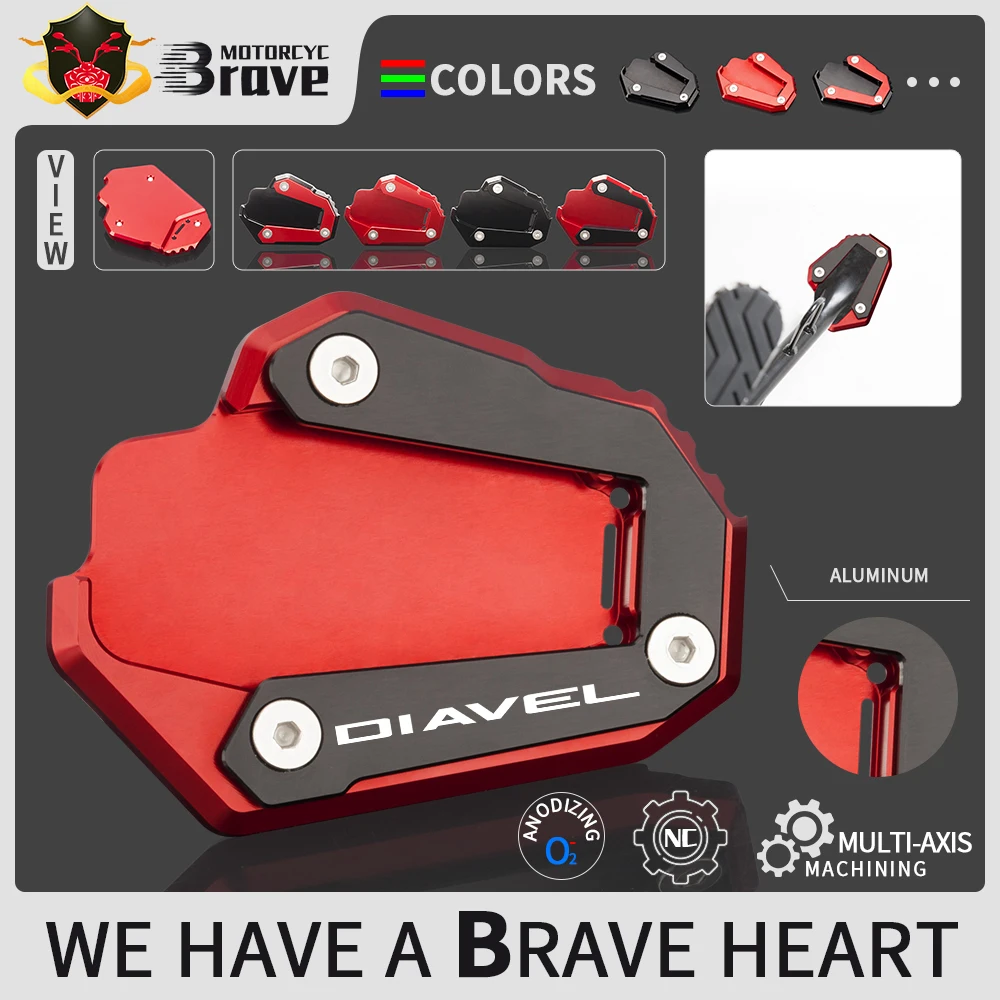 LOGO DIAVEL For Ducati Diavel 1260 2019 Motorcycle CNC Kickstand Foot Side Stand Extension Pad Support Plate
LOGO DIAVEL For Ducati Diavel 1260 2019 Motorcycle CNC Kickstand Foot Side Stand Extension Pad Support Plate
